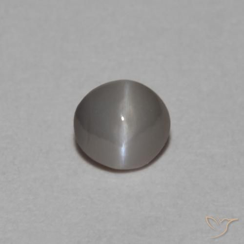0.22ct Naturale Nero grigiastro Crisoberillo effetto occhio di gatto, Ovale, Opaco