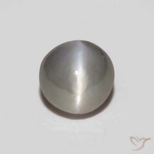 0.24ct Naturale Grigio molto chiaro Crisoberillo effetto occhio di gatto, Ovale, Opaco