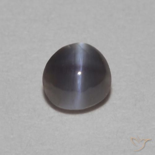 0.11ct Naturale Nero Crisoberillo effetto occhio di gatto, Ovale, Opaco