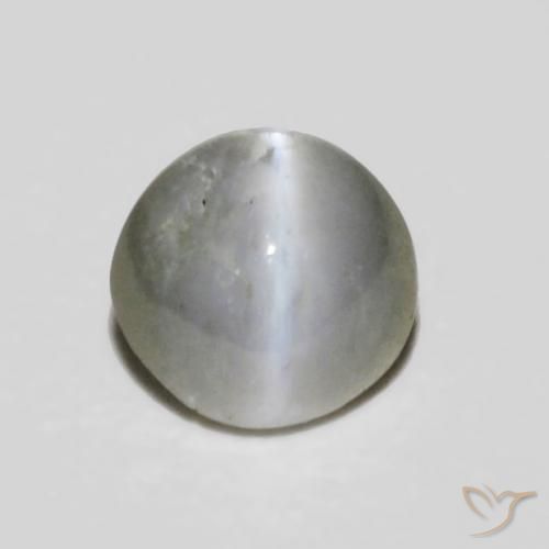 0.30ct Naturale Grigio molto chiaro Crisoberillo effetto occhio di gatto, Ovale, Opaco