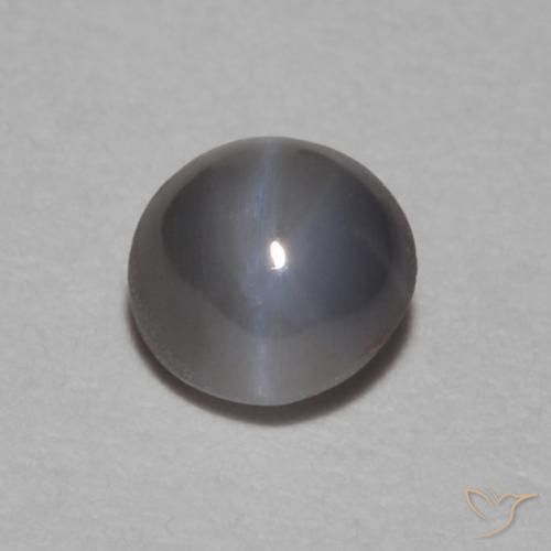 0.27ct Naturale Grigio scuro Crisoberillo effetto occhio di gatto, Ovale, Opaco