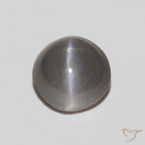 0.29ct Naturale Grigio argento Crisoberillo effetto occhio di gatto, Ovale, Opaco