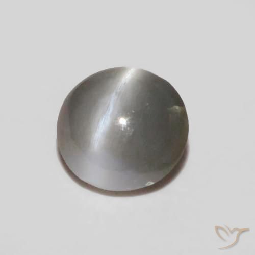0.24ct Naturale Grigio medio Crisoberillo effetto occhio di gatto, Ovale, Opaco