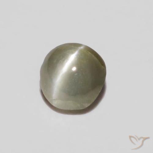 Crisoberillo effetto occhio di gatto Grigio chiaro naturale da 0.14 ct, Ovale, Opaco
