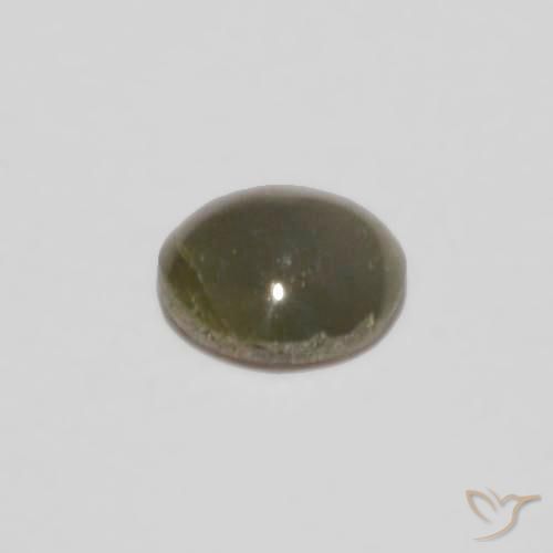 Crisoberillo effetto occhio di gatto Grigio chiaro naturale da 0.14 ct, Ovale, Opaco