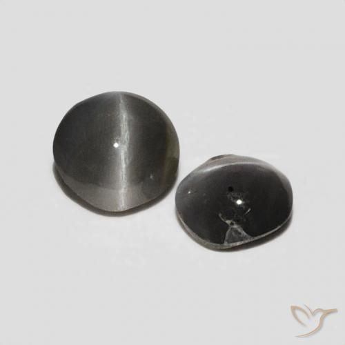 Gemme di Crisoberillo effetto occhio di gatto Nero grigiastro naturale da 0.30 ct, Ovale, Opaco