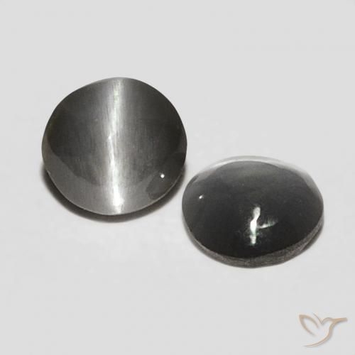 Gemme di Crisoberillo effetto occhio di gatto Grigio medio naturale da 0.41 ct, Ovale, Opaco