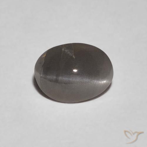 0.47ct Naturale Grigio medio Crisoberillo effetto occhio di gatto, Ovale, Opaco
