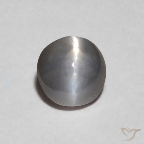 0.24ct Naturale Grigio argento Crisoberillo effetto occhio di gatto, Ovale, Opaco