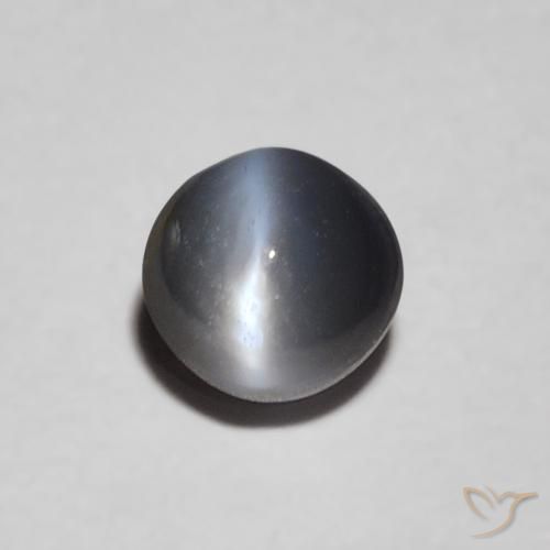 0.47ct Naturale Grigio medio Crisoberillo effetto occhio di gatto, Ovale, Opaco