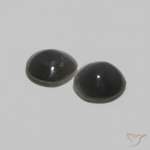 Gemme di Crisoberillo effetto occhio di gatto Grigio acciaio naturale da 0.35 ct, Rotondo, Opaco