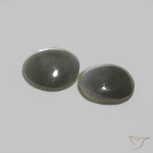 Gemme di Crisoberillo effetto occhio di gatto Grigio medio naturale da 0.37 ct, Ovale, Opaco