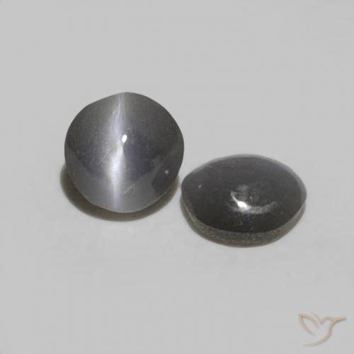 Gemme di Crisoberillo effetto occhio di gatto Grigio naturale da 0.35 ct, Ovale, Opaco