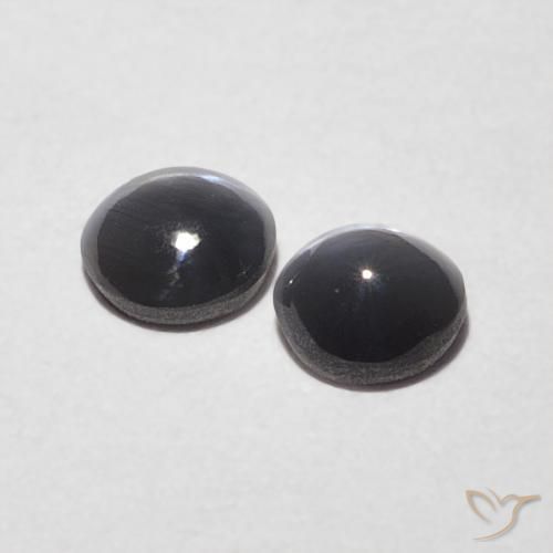 Gemme di Crisoberillo effetto occhio di gatto Grigio medio naturale da 0.47 ct, Rotondo, Opaco