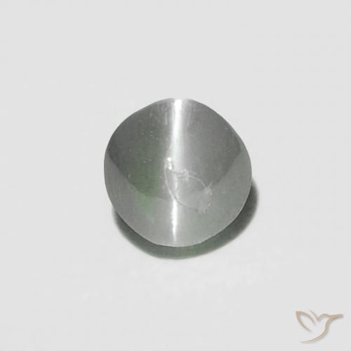 0.16ct Naturale Medium Dark-Grey Crisoberillo effetto occhio di gatto, Rotondo, Opaco