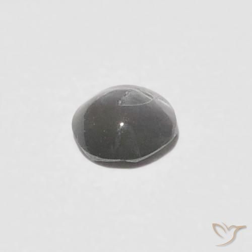 Crisoberillo effetto occhio di gatto Medium Dark-Grey naturale da 0.16 ct, Rotondo, Opaco