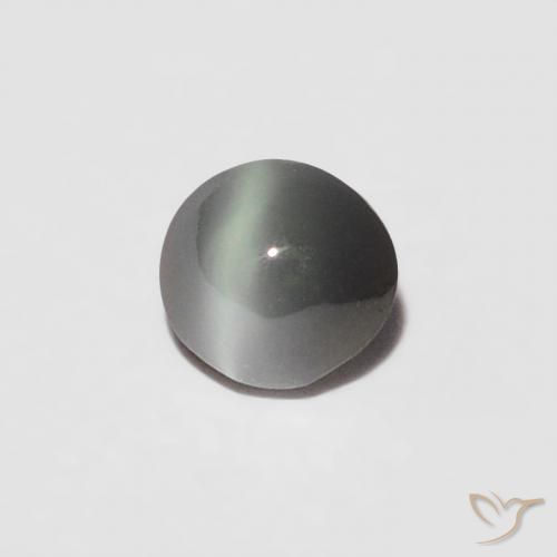 Crisoberillo effetto occhio di gatto Grigio verdastro pallido naturale da 0.16 ct, Ovale, Opaco