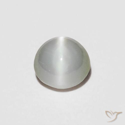 0.23ct Naturale Verde grigiastro Crisoberillo effetto occhio di gatto, Ovale, Opaco
