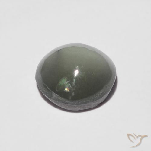 Crisoberillo effetto occhio di gatto Grigio medio naturale da 1.06 ct, Rotondo, Opaco