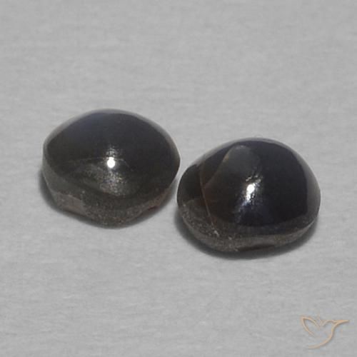 Gemme di Crisoberillo effetto occhio di gatto Grigio scuro naturale da 0.40 ct, Rotondo, Opaco