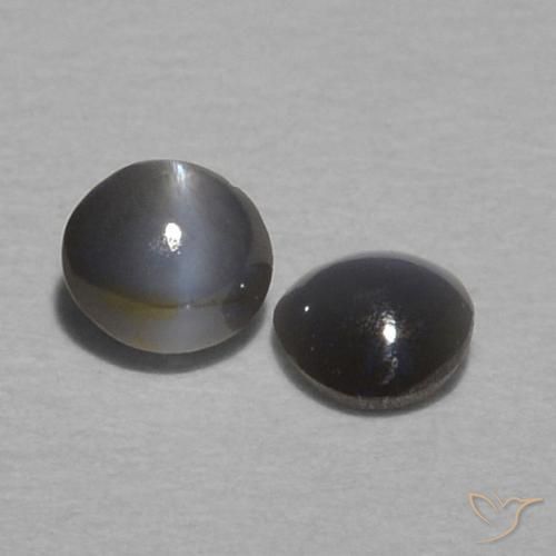 Gemme di Crisoberillo effetto occhio di gatto Grigio naturale da 0.28 ct, Ovale, Opaco