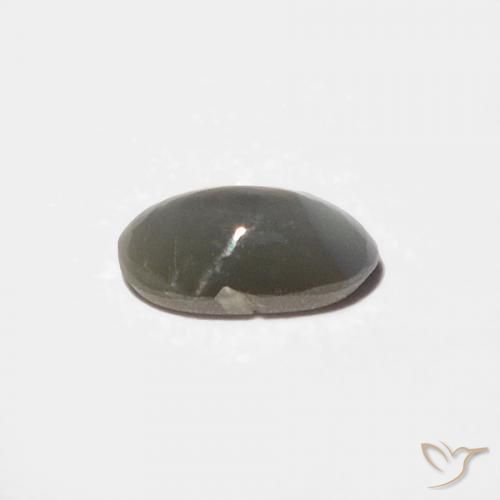 Crisoberillo effetto occhio di gatto Grigio molto chiaro naturale da 0.39 ct, Ovale, Opaco