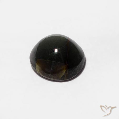 Crisoberillo effetto occhio di gatto Grigio acciaio naturale da 0.36 ct, Rotondo, Opaco