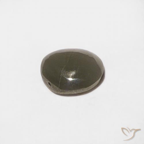 Crisoberillo effetto occhio di gatto Grigio molto chiaro naturale da 0.20 ct, Rotondo, Opaco