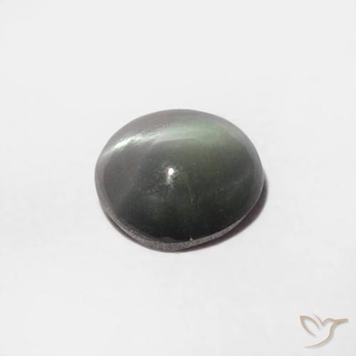 Crisoberillo effetto occhio di gatto Grigio chiaro naturale da 0.35 ct, Rotondo, Opaco