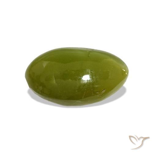 Crisoberillo effetto occhio di gatto Verde foresta naturale da 5.24 ct, Ovale, Opaco