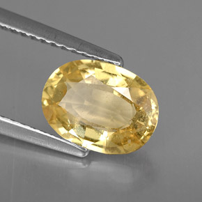 Crisoberillo naturale giallo da 2,15 ct, taglio ovale, VS-SI