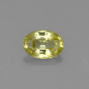 Crisoberillo naturale verde da 0,57 ct, taglio ovale, VVS