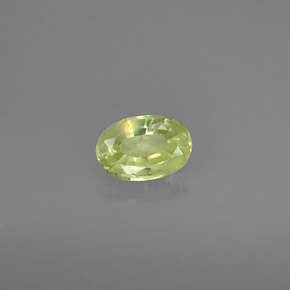 Crisoberillo naturale verde da 0,54 ct, taglio ovale, VS
