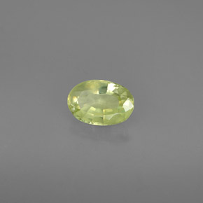 Crisoberillo naturale verde da 0,54 ct, taglio ovale, VS