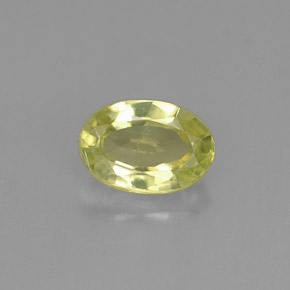 Crisoberillo naturale verde da 0,56 ct, taglio ovale, VVS