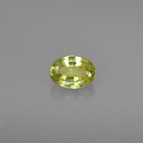 Crisoberillo Verde dorato naturale da 0.53 ct, Taglio ovale, VVS