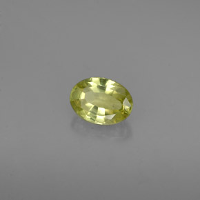 Crisoberillo Verde dorato naturale da 0.53 ct, Taglio ovale, VVS