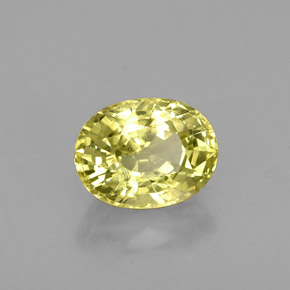 Crisoberillo naturale giallo da 1,59 ct, taglio ovale, VS