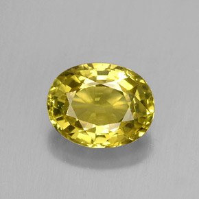 Crisoberillo naturale giallo da 1,58 ct, taglio ovale, VVS