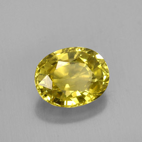 Crisoberillo naturale giallo da 1,58 ct, taglio ovale, VVS