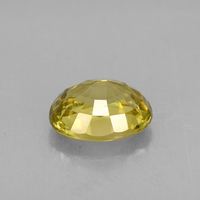 Crisoberillo naturale giallo da 1,58 ct, taglio ovale, VVS