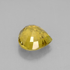 Crisoberillo naturale giallo da 1,72 ct, taglio a pera, VVS