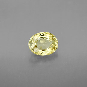 Crisoberillo naturale giallo da 1,27 ct, taglio ovale, VVS