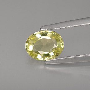 Crisoberillo naturale giallo da 1,03 ct, taglio ovale, VVS