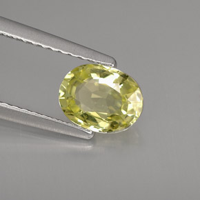 Crisoberillo naturale giallo da 1,03 ct, taglio ovale, VVS