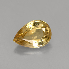 Crisoberillo naturale giallo da 0,87 ct, taglio a pera, VVS-VS