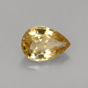 Crisoberillo naturale giallo da 0,87 ct, taglio a pera, VVS-VS