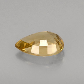 Crisoberillo naturale giallo da 0,87 ct, taglio a pera, VVS-VS