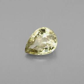 Crisoberillo naturale verde da 0,94 ct, taglio a pera, VVS