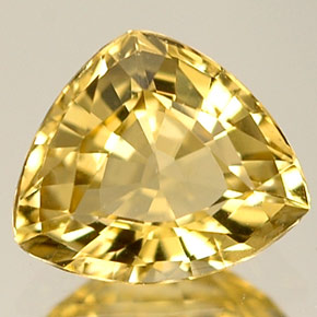 Crisoberillo naturale giallo da 0,78 ct, trillion, IF